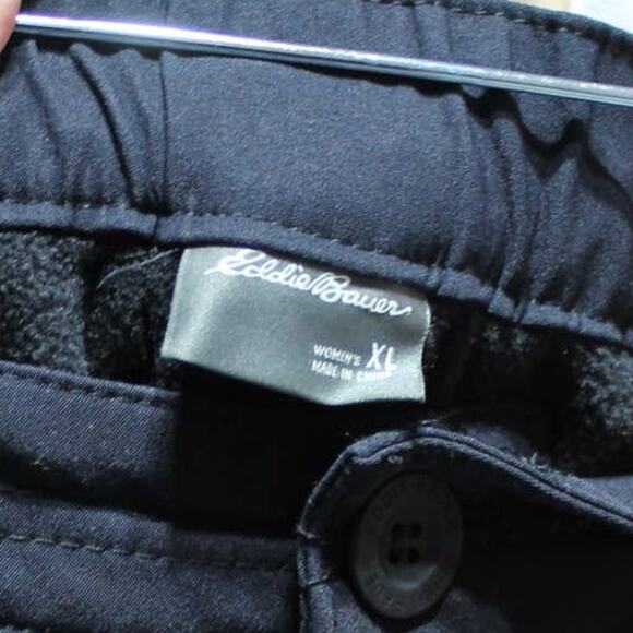 Eddie Bauer Polar Fleece Lined Pants Size XL Black - Picture 9 of 12